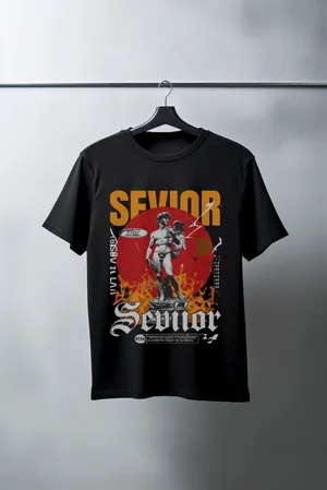 Unisex Oversize 24/1 Penye DTF Baskılı Tişört - DTF82