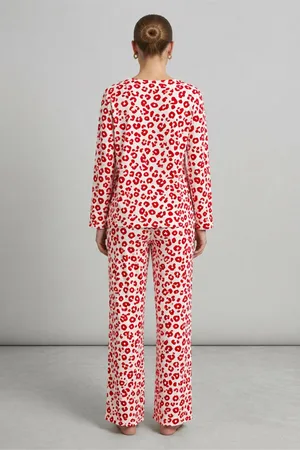 Kadın Comfort Esnek Kırmızı Pijama Takımı 4686