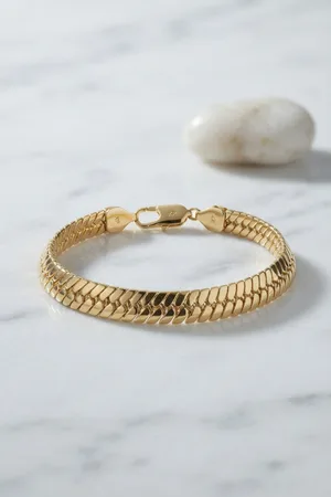 Xuping Gold Renk Yılan Zincir Model Kadın Bileklik
