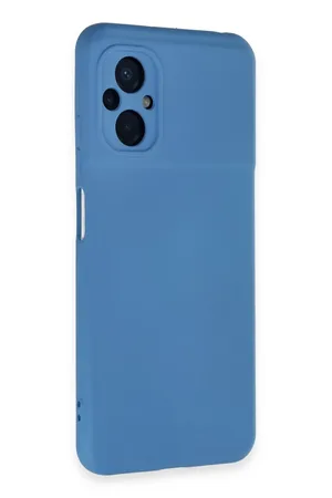 Xiaomi Poco M5 Uyumlu Kılıf Nano içi Kadife Silikon - Mavi