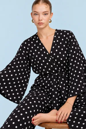 Kadın Kruvaze Kuşaklı Siyah İkili Pijama Takımı 4803