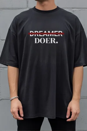 Unisex Oversize 24/1 Penye DTF Baskılı Tişört - DTF293