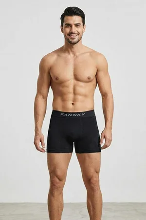 Dikişsiz Nefes Alabilen Rahat Bol Kesim Erkek Boxer 2014 Siyah
