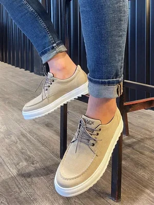 Erkek Casual Bağcıklı Ayakkabı Ayakkabı Dengeli Klasik Süet Modern