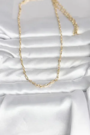 CM 14K Gold Renk Ataç Zincir Model 50 cm Kadın Kolye