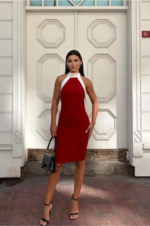Balıkçı Abiye Kesim Balık Yaka Elbise