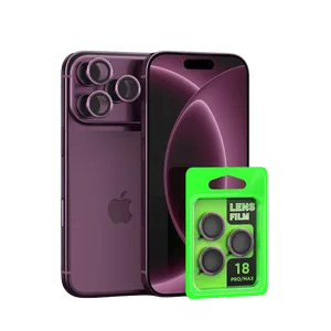 Apple iPhone 18 Pro Max Uyumlu Raze Metal Kamera Lens - Bordo
