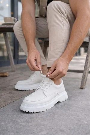 Erkek Casual Bağcıklı Ayakkabı Ayakkabı Dengeli Formlu Klasik Cilt