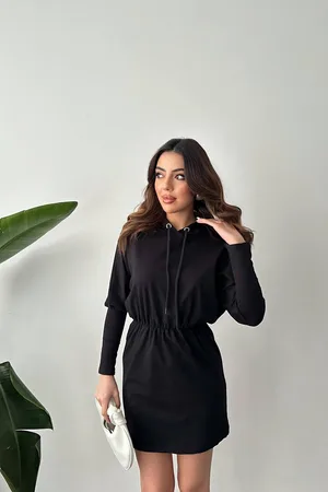 Siyah Sweatshirt Spor Elbise