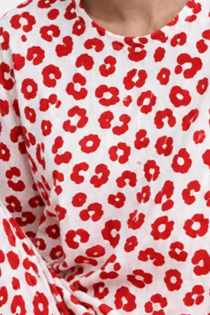 Kadın Comfort Esnek Kırmızı Pijama Takımı 4686
