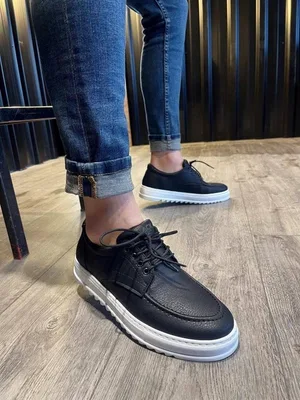 Erkek Casual Ofis Bağcıklı Ayakkabı Ayakkabı Dengeli Klasik Cilt