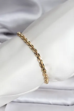 14K Gold Renk Kaplama Burgu Zincir Model CM Kadın Bileklik