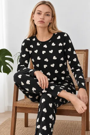 Kadın Desenli İkili Çok Renkli Rahat Pijama Takımı 4826
