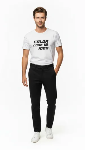 Erkek Typography “Color Code” Baskılı Minimal T-Shirt