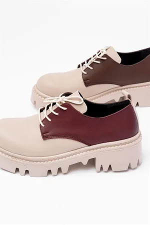 Kadın Casual Loafer Garni Tabanlı Bağcıklı Ayakkabı Ayakkabı Hafif Yüksek