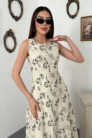 Siyah Kup Detaylı Uzun Elbise - Siyah