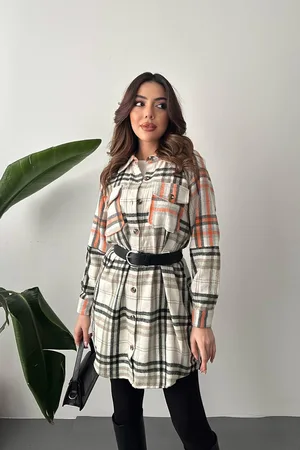 Mint Oduncu Gömlek Elbise