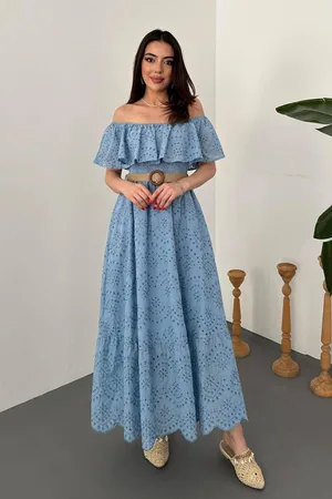 Bebe Mavi  Madonna Yaka Fisto Elbise - Bebe Mavi