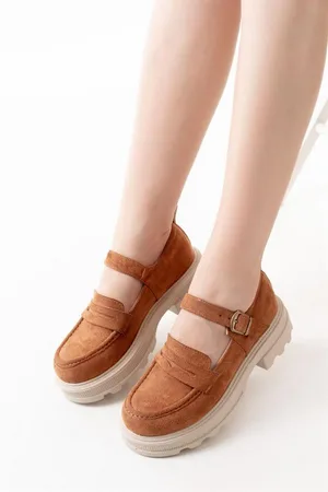 Kadın Casual Loafer Tabanlı Ayakkabı Ayakkabı Süet Davet Yüksek