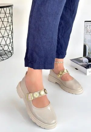 Okira Bej Rugan Oxford Ayakkabı