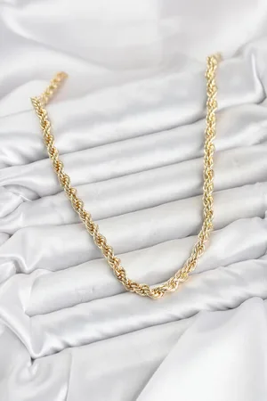 CM Burgu Model Gold Renk Pirinç 60 cm Kadın Kolye