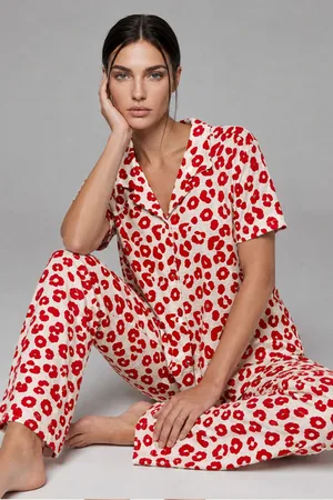Kadın Kısa Kol Comfort Kırmızı Pijama Takımı 4725