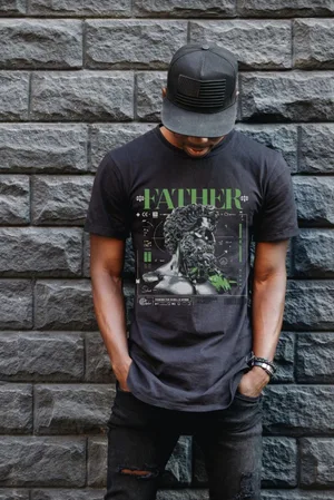 Unisex Oversize 24/1 Penye DTF Baskılı Tişört - DTF84