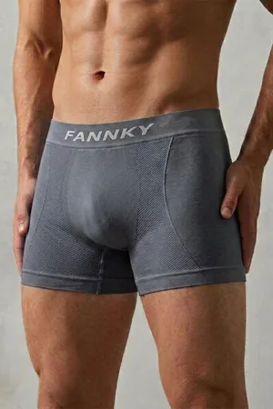 Dikişsiz Nefes Alabilen Rahat Bol Kesim Erkek Boxer 2014 Gri