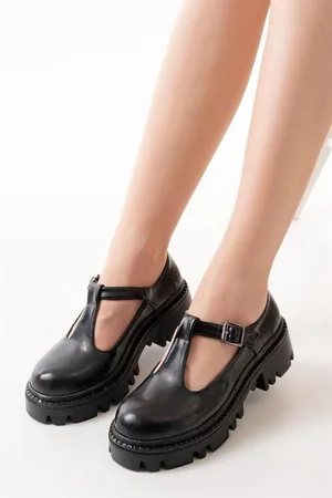 Kadın Casual Loafer Günlük Tabanlı Ayakkabı Ayakkabı Rugan Yüksek