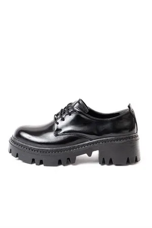 Kadın Casual Loafer Günlük Tabanlı Bağcıklı Ayakkabı Ayakkabı Rugan Yüksek