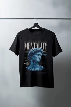 Unisex Oversize 24/1 Penye DTF Baskılı Tişört - DTF95