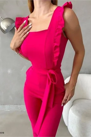 Krep Yaka Kare Tulum Kumaş Kuşaklı
