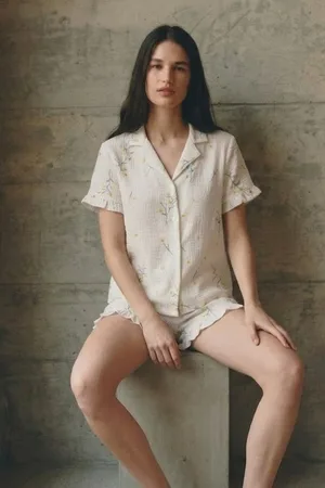 Kadın V Yaka Comfort Fit Çok Renkli Pijama Takımı