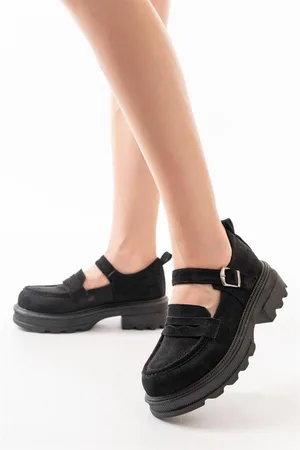 Kadın Casual Loafer Günlük Tabanlı Ayakkabı Ayakkabı Süet Yüksek