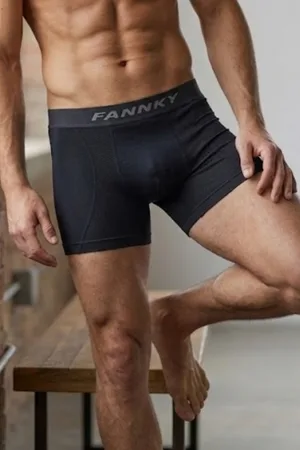 Erkek Trend Nefes Alan Relaxed Siyah Boxer