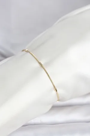 CM 14K Gold Renk Barlı Yılan Zincir Model Kadın Bileklik