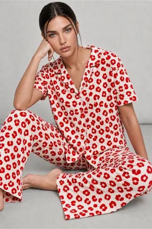 Kadın Kısa Kol Comfort Kırmızı Pijama Takımı 4725