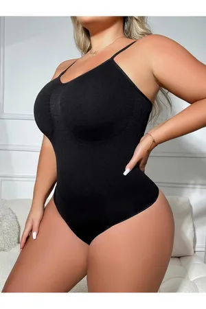 Kadın Büyük Beden Siyah Dikişsiz Çıtçıtlı Toparlayıcı Body Korse 9051