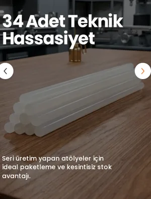 Şeffaf Mum Silikon Çubuk 34'lü Set 1 KG - Tayrex