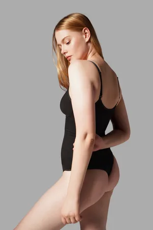 Çıtçıtlı String Body Korse 9052 Siyah