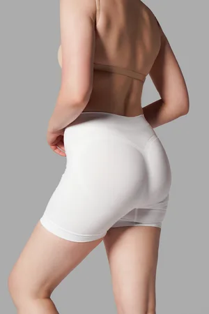 Push Up Seamless Dikişsiz Popo Şekillendirici Kısa Paçalı Korse 2064 Beyaz