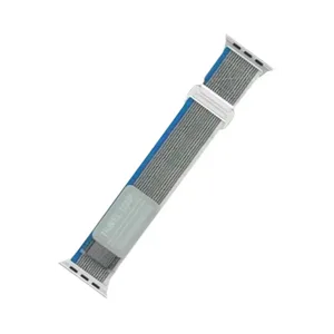 Apple Watch 38mm Uyumlu Alice Kumaş Kordon - Mavi-Gri