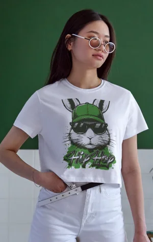 Unisex Oversize 24/1 Penye DTF Baskılı Tişört - DTF108