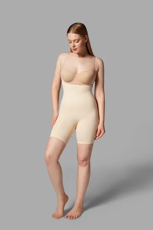 Göğüs Altı Tam Boy Korse 9056 Bej