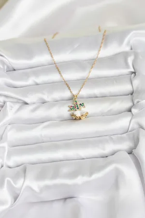 316L Çelik Zincir Gold Renk Chirtsmas Bell Model Yılbaşı Temalı Kadın Kolye
