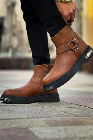 Erkek Dayanıklı Bootie Fermuarlı Rahat Bot Bot Yukon Kışlık &