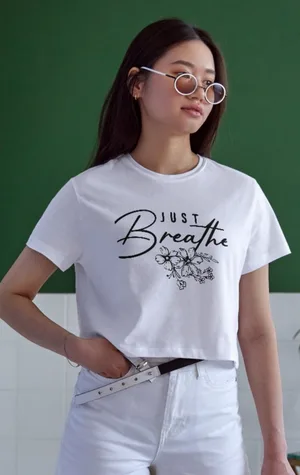 Unisex Oversize 24/1 Penye DTF Baskılı Tişört - DTF57