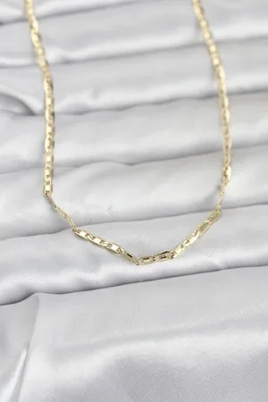 CM 14K Gold Renk Gemici Zincir Model 60 cm Kadın Kolye