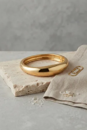 Gold Renk Pirinç Bombe Model Vintage Kelepçe Bilezik