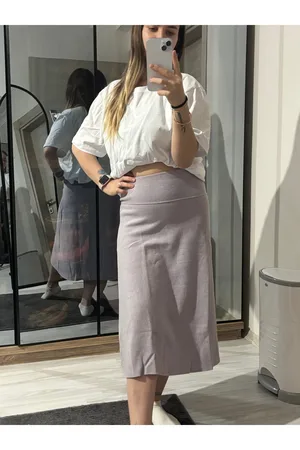 ZR Model Selanik Bel Korsajlı Etek - Mor